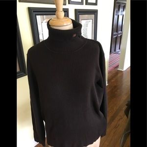 Ralph Lauren chocolate brown ribbed turtleneck
